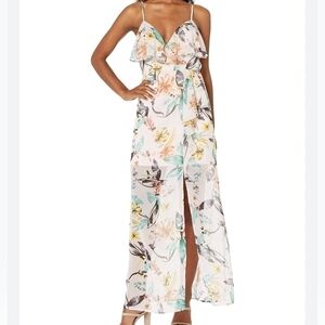 Bcbgeneration Aloha Floral Maxi Dress Pink NWT Size S